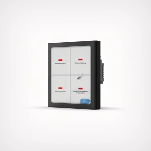 Tuya Smart Zigbee 4-Inch Touchscreen Scene and Dimming Wall Switch with Custom Text and Multilingual Support