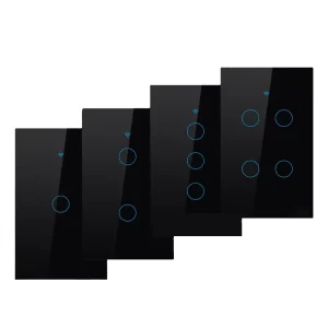 Tuya US WiFi Smart Wall Switch 1 2 3 4Gang No Neutral Wire Touch Sensor LED Light 110V Witches Smart Home Alexa Google Home