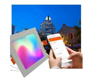 Tuya WiFi Led Smart Downlight RGBCW Recessed Ceiling Light With Square Panel Alexa Google Home Voice Control