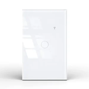 Tuya WiFi Smart Switch US Tempered Glass Touch Wireless Remote Wall Switch 1 Gang