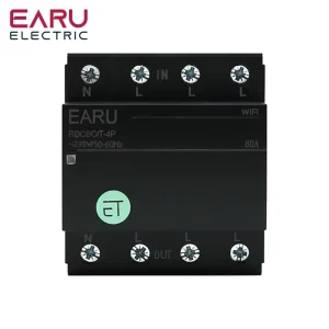 Tuya Wifi 3P+N Intelligent Circuit Breaker 63 80A Mobile Phone APP Wireless Remote Control Power Off Control Switch WiFiCB TY 4P