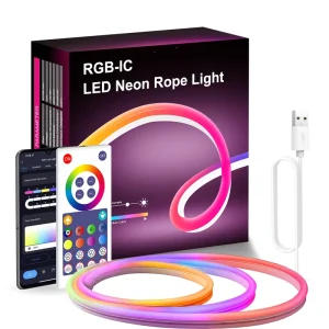 Tuya Wifi Bluetooth Control Home Strips RGB Voice Adjustable Smart Neon Rope Lamp Wall Decor Dimmable Smart Led Neon Strip Light