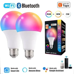 Tuya Wifi Smart Bulb Alexa Led Lamp E27 RGB Smart Light Bulbs 220V 110V Smart Lamps for Google Assisatnt Smart Life