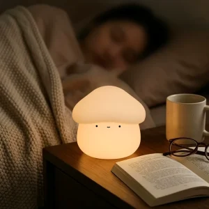 Type-C Rechargeable LED Night Light Table Lamp with Motion Sensor, Touch Dimming, and Bedside Use