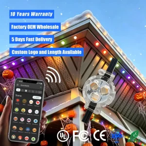 UCS2904 RGBW Outdoor Permanent Christmas Pixel Point Lights 200ft 300ft 400ft 12V 24V 36V