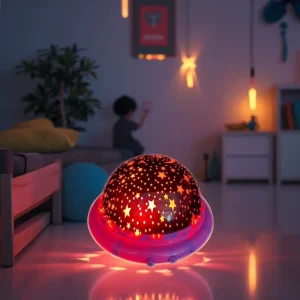 UFO LED Star Projection Night Sky Projector, ABS and PC, Warm Color, 5V Input