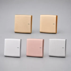 UK Standard PC Material Fireproof Push Button Wall Light Switch for Home and Office Use