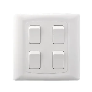 UK Standard Power Electrical White Light Wall Switches for Home Use