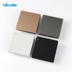 UK Standard Silver Large Panel 1 Gang 1 Way Wall Switch 250V