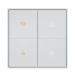 UK Standard Switch Button Electric Wall Light Switches 1-4 Gang Wall Smart Switch KNX System Control