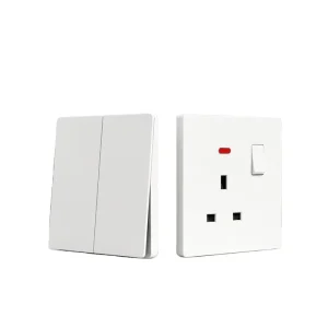 UK Standard Wall Light Switch 1 2 3 4 Gang 1Way 3Way 16A 250V for App IP20 Durable PC Back Copper Phosphide Silver Alloy