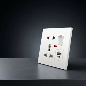 UK US EU Thai Wall Switched Socket USB Type C Charging Ports 3/5 Pin 86 Type Universal Plugs
