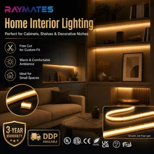 UL CE Cut Anywhere 24V COB LED Strip Light 528 LEDs High Density 5M Warm White Led Strip Light Cob for Under Cabinet Kitchen