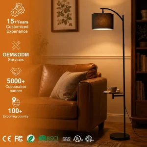 UL Certified Modern Dimmable Floor Lamp Eye Caring Nordic Luxury Standing Lamp for Hotel Bedroom Factory