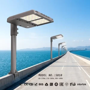 UL DLC Certified Aluminum Alloy LED Street Light, 150W, 162 lm/W, AC Motion Sensor