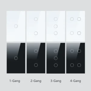 US 433MHz RF Remote-Controlled 1/2/3/4-Gang Touch Wall Light Switch with SCR