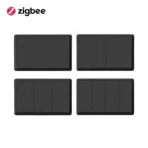 US Standard 1/2/3/4-Gang Manual Wall Switch with App and Voice Remote Control, Zigbee 3.0