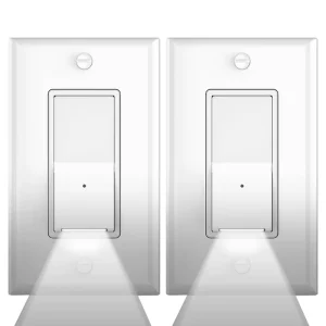 US Standard 1 Gang Single Pole or 3-Way LED Light Wall Switch with Night Light In-Wall Rocker Switch
