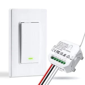 US Standard Self Powered Wireless Kinetic Push Button RF433 No Battery No Wiring Remote Control Wall Light Switch