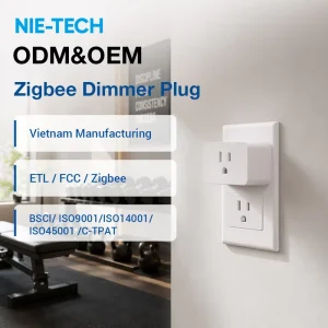 US Standard Zigbee 3.0 Smart Dimmer Plug 125V ETL FCC Certified Outlet for Home Automation