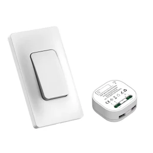 US Version Rebound Type Self Generating Battery Free Wireless Remote Control Switch IP44 Rating Fireproof PC Material AC Control