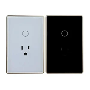 US Zigbee Smart Switch Socket, Tempered Glass Touch Panel, No Neutral Wire, APP Remote Control