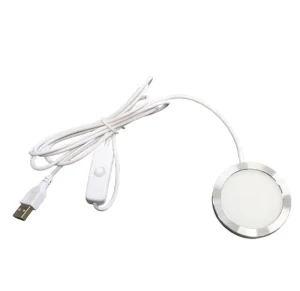 USB 5V 3W Mini LED Spotlight Cabinet Light with Motion Sensor for Jewelry Display, Showcase, Wardrobe, and Ceiling Mounting