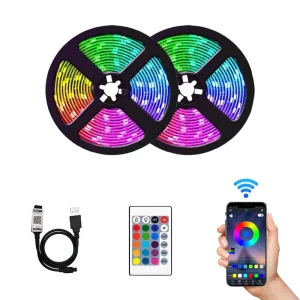 USB 5V 5050 Smart Strip Light 30leds m IP20 CE RoHS FCC 24key Control Residential Smart Lighting LED Light