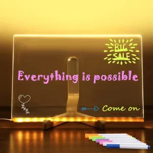USB 5V LED Night Light Base 3mm Width DIY Drawing Board Display Stand ABS Light Bar for Acrylic Board
