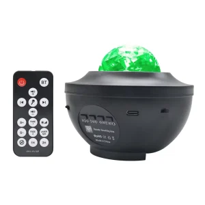 USB 5V Plug-in Laser Starry Sky Night Light Projector with Bluetooth Music Speaker and Remote Control
