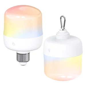 USB Charging E26 Bulb LED Wall Lamp Touch Remote Control Timing Bedside Table Lamp Emergency Light Source Plastic 4000mAh RGB
