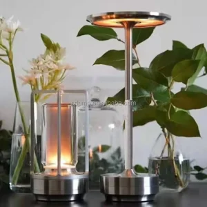 USB Cordless Battery E26 Table LED Desk Lamp Touch Control Dimmable Feature Nordic Modern Design for Bedroom Use Aluminum