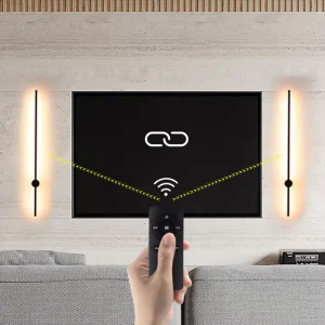 USB Cordless LED Wall Lamp with Remote Control and App Dimming for Home and Hotel