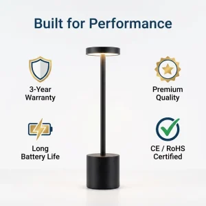 USB Cordless Metal Table Light Rechargeable Portable Battery Operated Flexible Touch Control Dimming LED Modern Design