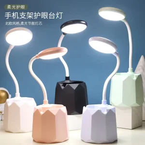 USB Eye-Protecting Rechargeable LED Folding Night Light Small Desk Lamp for Study and Reading