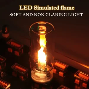 USB Flame Flickering LED Frosted Glass Candle Night Light Simulated Flame for Car and Home