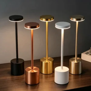 USB Flexible Touch Control Metal Table Lamps Rechargeable DC Portable 3 Color Stepless Dimming CE ROHS Desk Light