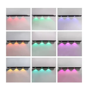 USB Magnetic Wireless RGB LED Under-Cabinet Light Rechargeable Closet Wall Light with Indoor Sensor