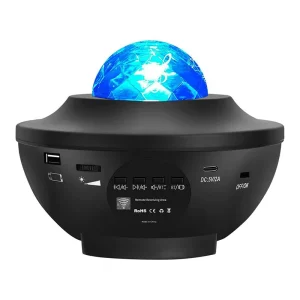 USB Music Projector LED Night Lamp Starry Sky RGB Multi Color Projection Bedside Atmosphere with Water Pattern Small Size