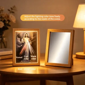 USB Plug in Charge LED Creative Mirror Night Light Table Lamp 3D Customized Painting Table Lamp Smart Indoor Light