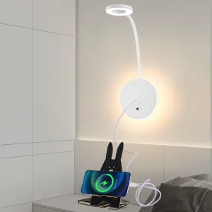 USB Port Modern LED Wall Lamps Gooseneck Sconces Bedroom Smart Indoor Lighting Touch Control Mini Sizes Night Light Home Decor