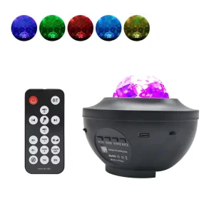 USB Powered Galaxy Music LED Light Wireless Remote Star Projection Night Light Romantic Bedroom Ambiance Home Decor Projector