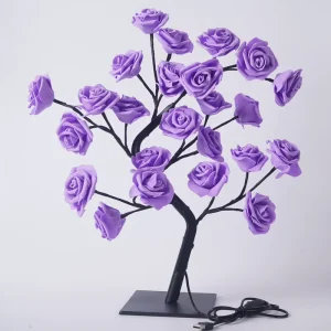 USB Powered Led Rose Table Lamp Romantic Flower Night Light Wedding Bedroom Indoor Decoration Led Rose Flower Tree Lamp
