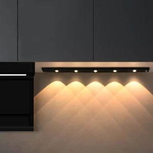 USB Rechargeable 3 Color LED Under Cabinet Light Closet Lamp for Kitchen Shelf Display Counter Color Temp Switchable
