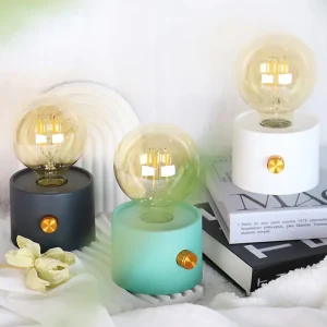 USB Rechargeable AAA Battery LED Modern Filament Table Night Light Edison Bulb Lamp Glass Bedroom Desk Lamp