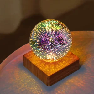 USB Rechargeable Atmosphere Starry Sky Firework Romantic Decorative 3D LED Night Light for Kids Gift