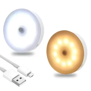USB Rechargeable Battery Operated LED Smart Night Light Modern Mini ABS Induction Control Warm White 3000K 6000K Dimmable High