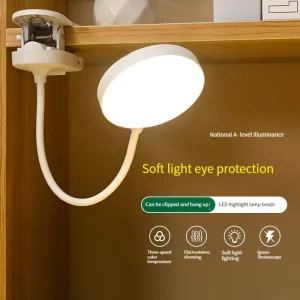 USB Rechargeable Contemporary Design Clip Desk Lamp Touch Control 3 Color Dimmable LED Reading Light study lamp for students