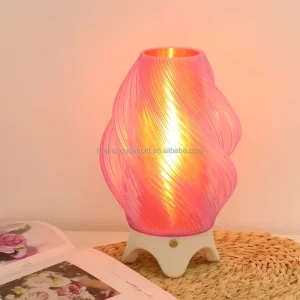 USB Rechargeable Desk Lamp LED Light 3D Print Table Lamp Dimmable Home Decor Night Light for Bedroom