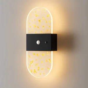USB Rechargeable Indoor LED Wall Lamp with Motion Sensor Dimmable Bedside Night Light for Bedroom